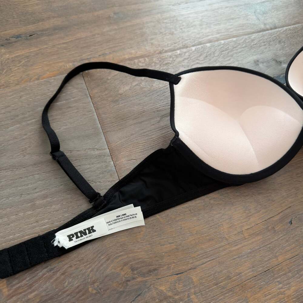 PINK Victoria's Secret Wear Everywhere Push-Up Bra Black 36B - Picture 9 of 10